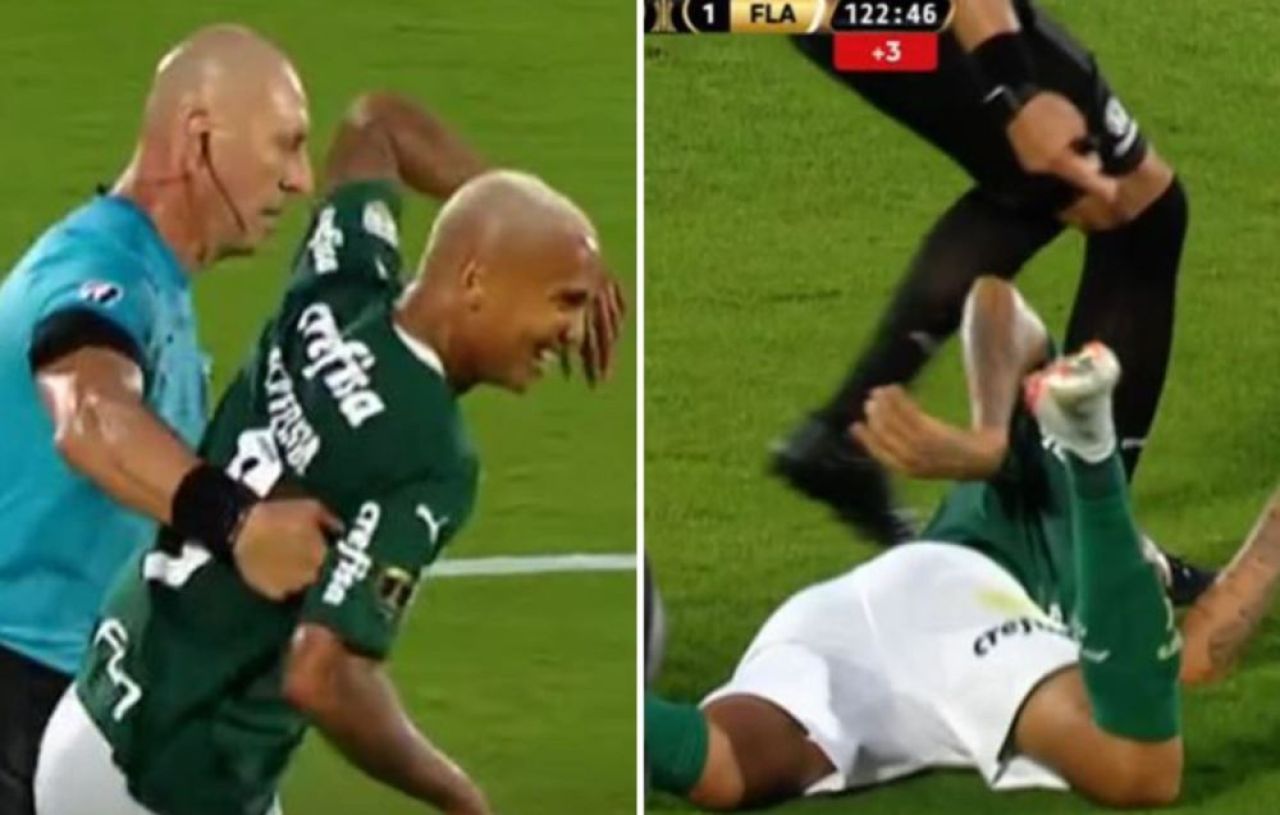 Imaginile care fac înconjurul lumii! Simulare rușinoasă a unui star de la Palmeiras, după un contact cu arbitrul_1