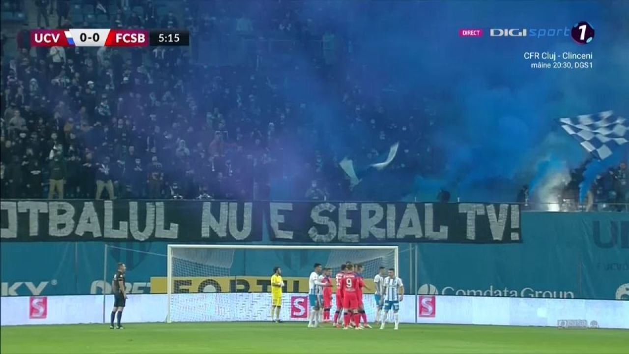 Atmosferă electrizantă pe „Ion Oblemenco”! Suporterii au revenit în tribune și au făcut spectacol! Mesajul afișat de olteni _2