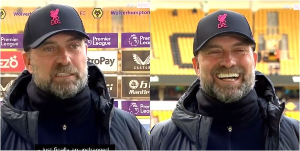 Reacție virală a lui Klopp după ce panoul din spatele lui a căzut în timp ce se afla în direct! Ce a zis antrenorul _7