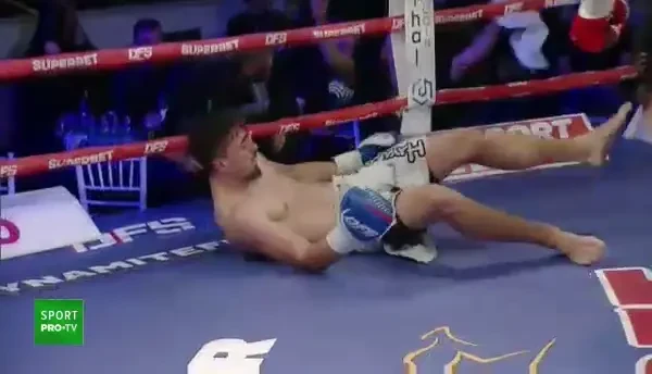 Accidentare HORROR în gala lui Moroșanu! Serghei Zanosiev și-a rupt piciorul