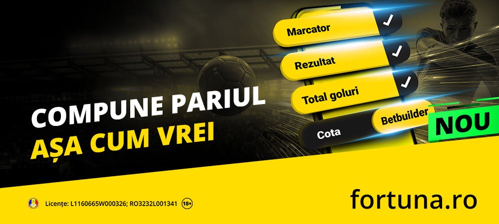 C&acirc;te pariuri din meci pui pe 1 bilet la Fortuna? C&acirc;te vrei (P)