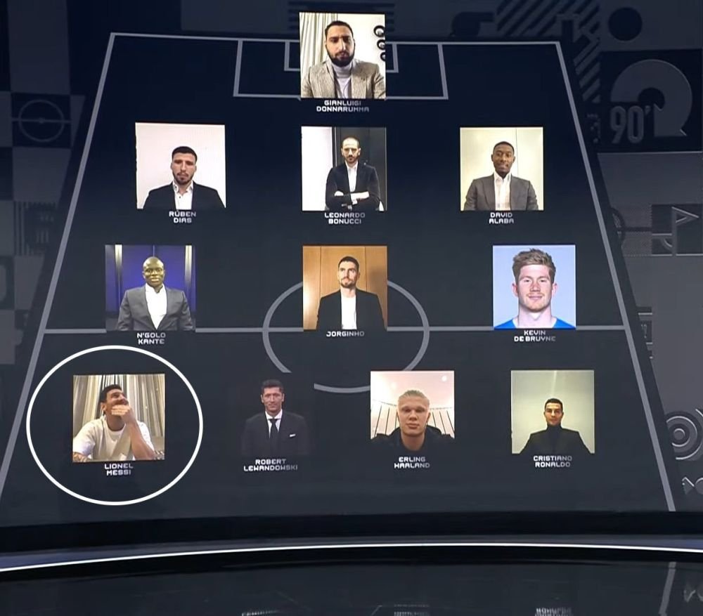 Sunt imaginile momentului! Messi, driblat de tehnologie la gala FIFA! :) Fanii au râs de el: „Toți în costum, el în pijama”_2