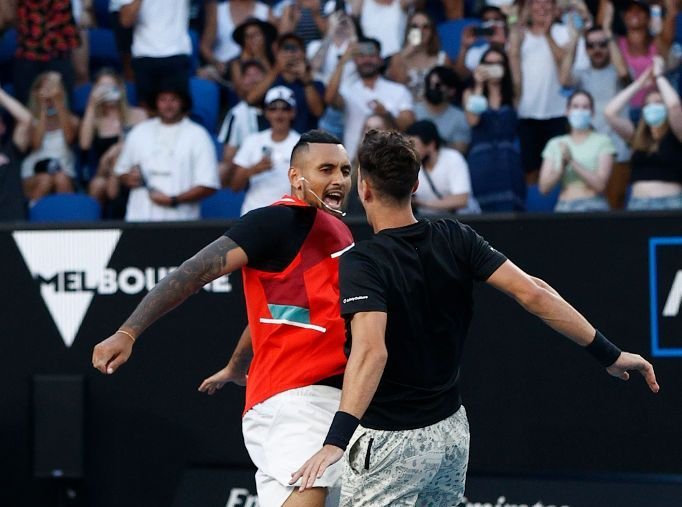 Publicul a erupt ca pe Maracana: Nick Kyrgios și prietenul său din copilărie au spulberat liderii ATP la Australian Open_2