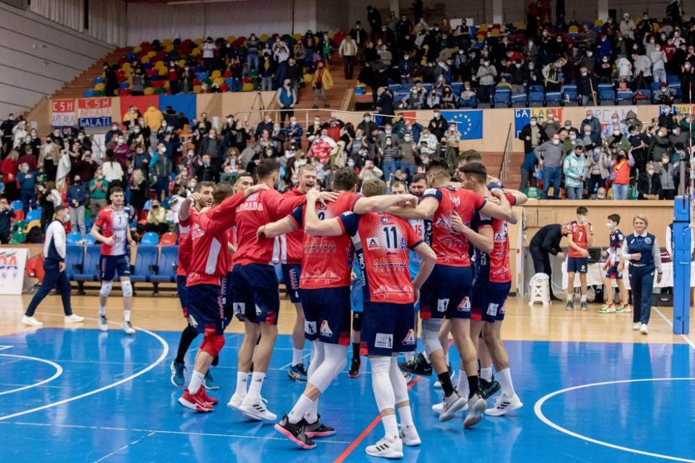 Performanță &icirc;n voleiul masculin rom&acirc;nesc: campioana Arcada Galați luptă pentru un loc &icirc;n semifinalele CEV Cup