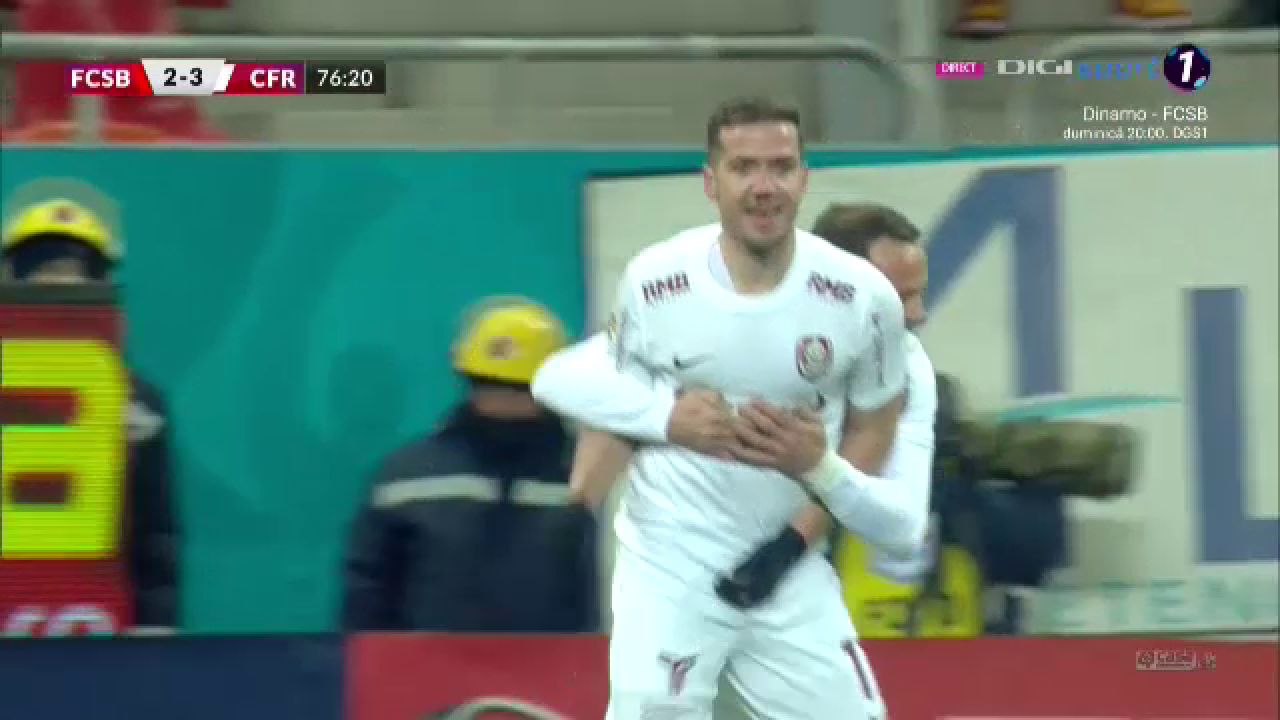 Gest de mare jucător al lui Chipciu după marcarea golului trei al CFR-ului_5
