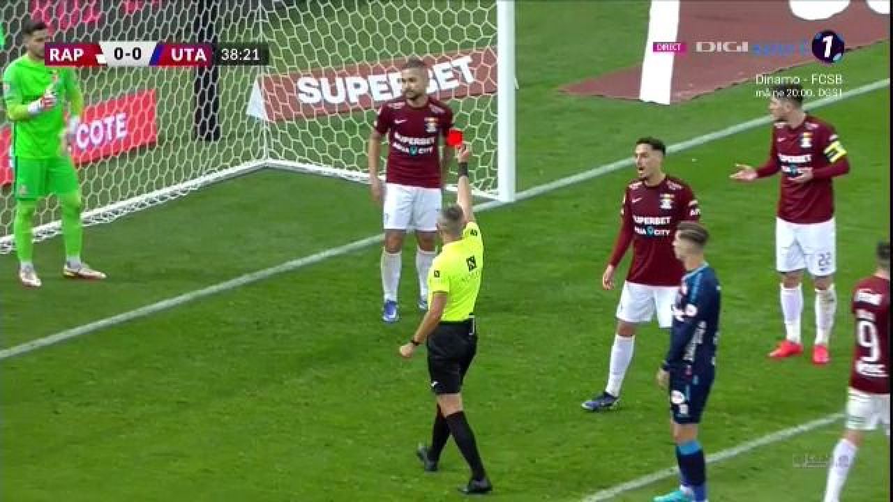 Rapid - UTA 1-1. Spectacol pe Arena Națională! Rapid scoate un punct, după ce a jucat o repriză în 10 jucători_3