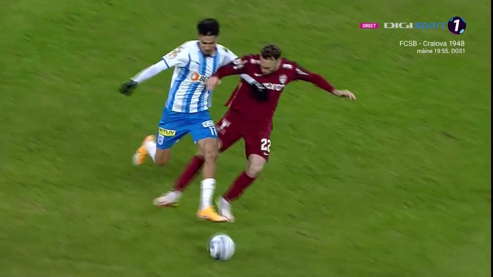 Accidentare groaznică pentru Ștefan Baiaram contra lui CFR Cluj! Hațegan a acordat doar galben_5