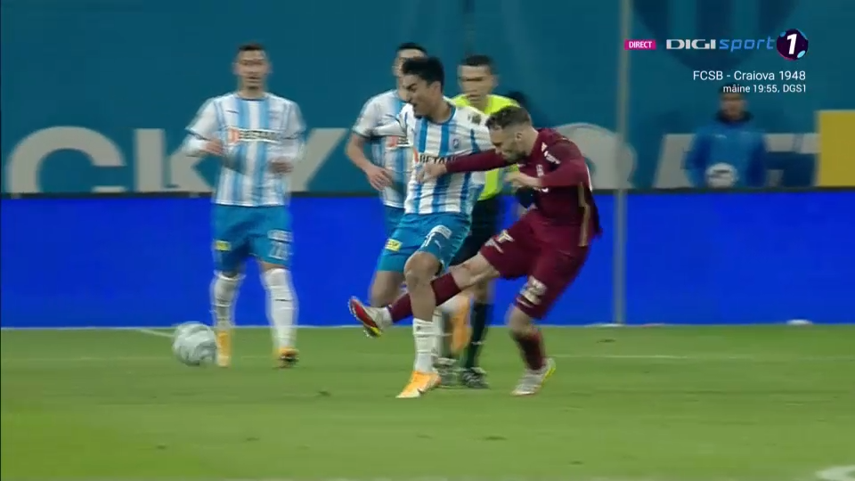 Accidentare groaznică pentru Ștefan Baiaram contra lui CFR Cluj! Hațegan a acordat doar galben_6