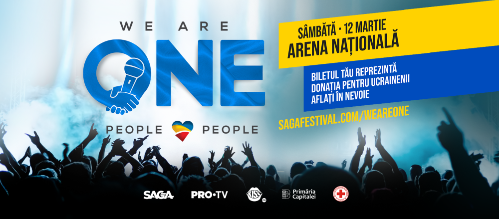 SAGA Festival, PRO TV, KISS FM și Primăria Municipiului București &icirc;și unesc forțele pentru WE ARE ONE, cel mai mare concert caritabil live din Rom&acirc;nia