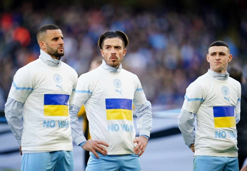 Momente impresionante înainte de startul derby-ului din Manchester. Zinchenko a izbucnit în lacrimi _1