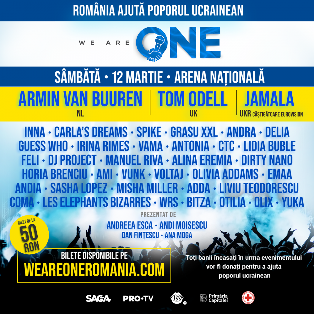 PRO TV invită toate televiziunile și companiile online să difuzeze &icirc;mpreună, WE ARE ONE, cel mai mare concert caritabil din Rom&acirc;nia!