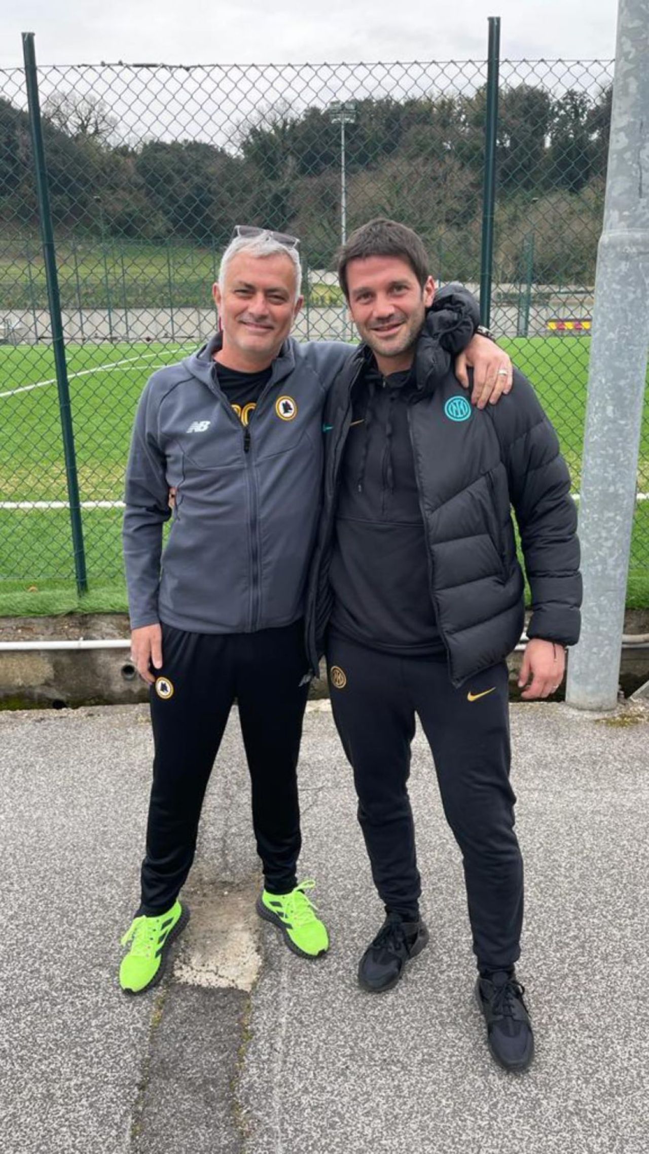 Jose Mourinho, din nou alături de Cristi Chivu! Fotografia postată de