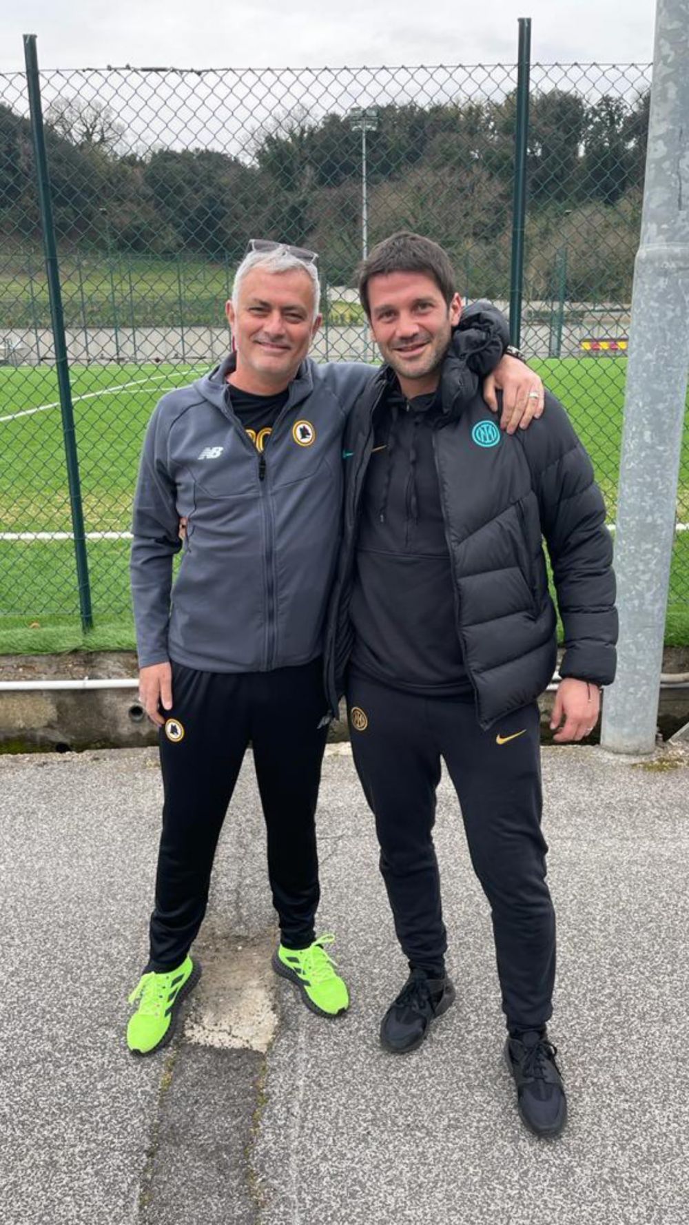 Jose Mourinho, din nou alături de Cristi Chivu! Fotografia postată de