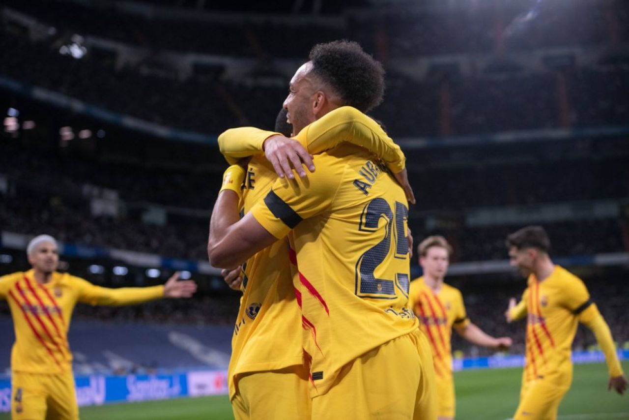 Goku Aubameyang! Eroul catalanilor pe Stantiago Bernabeu a sărbătorit cu stil victoria din El Clasico: ce semnificație are_6