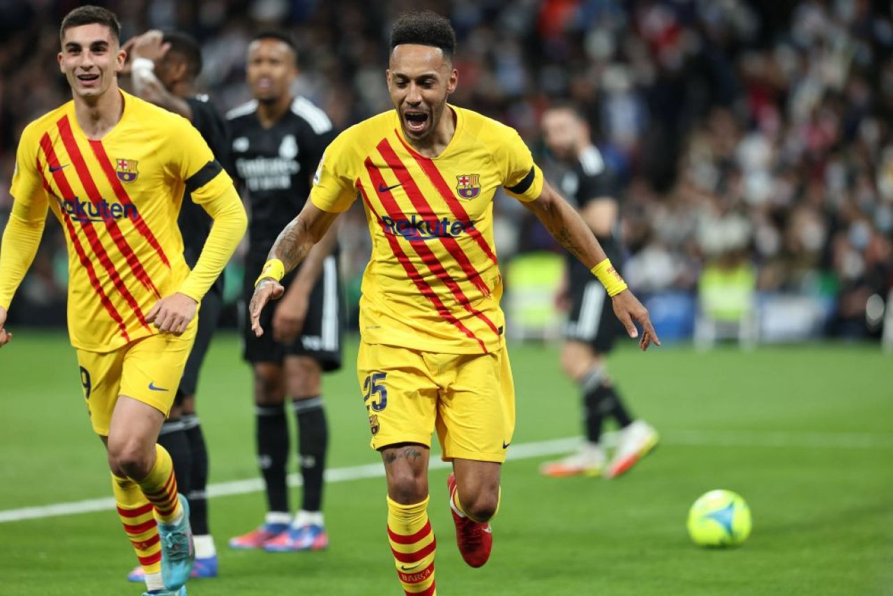 Goku Aubameyang! Eroul catalanilor pe Stantiago Bernabeu a sărbătorit cu stil victoria din El Clasico: ce semnificație are_8