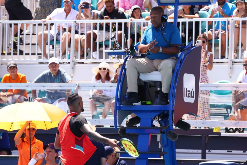 „Totul e mai rău când arbitrezi tu. Ar trebui să fii concediat.” Nick Kyrgios, cocktail de nervi la Miami: a fost penalizat drastic_1