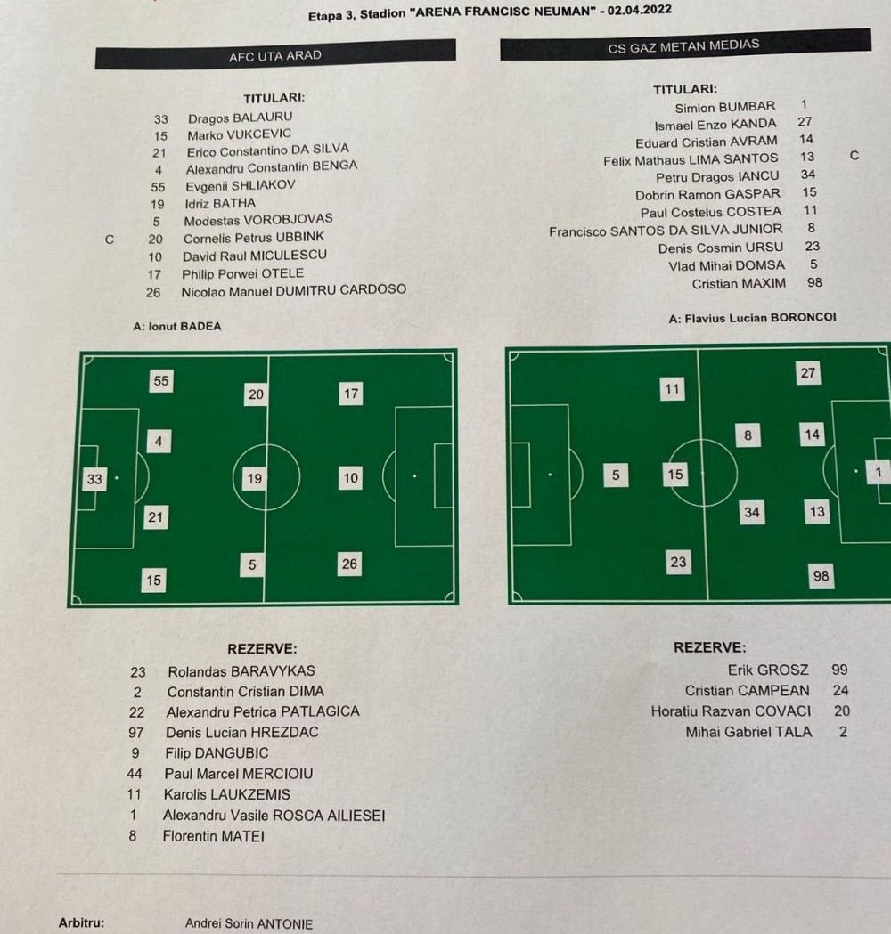 UTA - Gaz Metan Mediaş 4-0! Arădenii au făcut scor cu ultima clasată și au urcat pe doi în playout_2