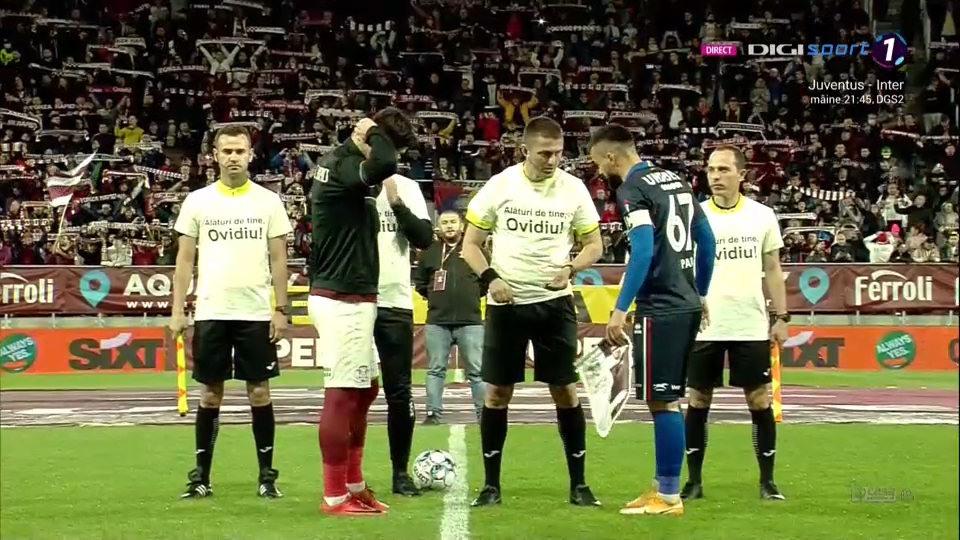 Gestul superb făcut de brigada de arbitri de la Rapid - FC Botoșani. Mesajul de susținere transmis pentru Ovidiu Hațegan_2