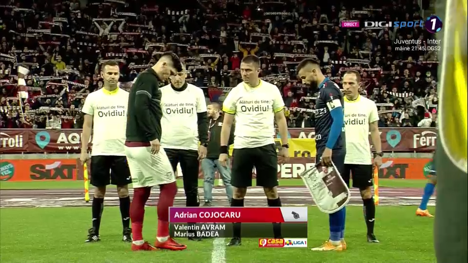 Gestul superb făcut de brigada de arbitri de la Rapid - FC Botoșani. Mesajul de susținere transmis pentru Ovidiu Hațegan_3