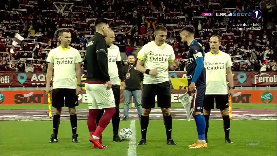 Gestul superb făcut de brigada de arbitri de la Rapid - FC Botoșani. Mesajul de susținere transmis pentru Ovidiu Hațegan_4