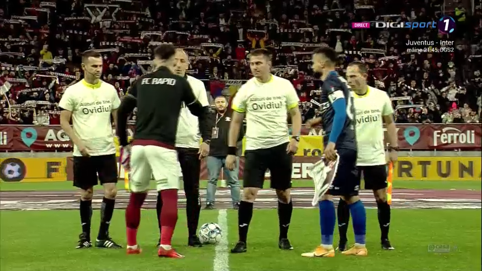 Gestul superb făcut de brigada de arbitri de la Rapid - FC Botoșani. Mesajul de susținere transmis pentru Ovidiu Hațegan_5