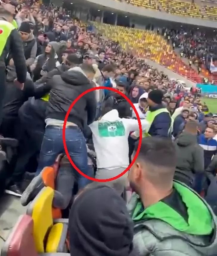 Scandal în tribunele Arenei Naționale! Nepotul lui Gigi Becali a snopit în bătaie un suporter: „Gata, că îl omori!”_3