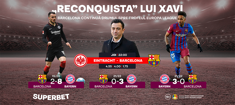 Cursa spre primul trofeu al lui Xavi la Barcelona! Vezi SuperOferta pentru seara de Europa League&nbsp;