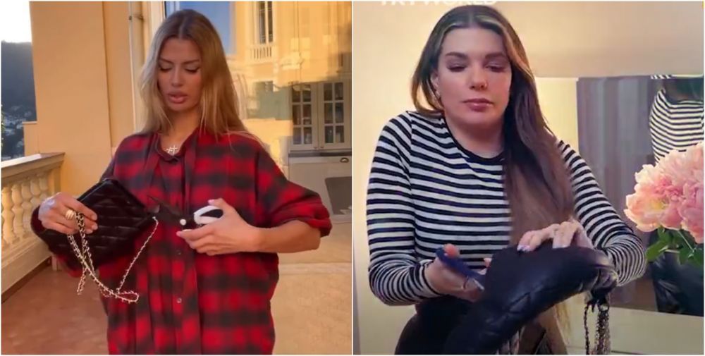 Imagini ireale! Rusoaicele milionare s-au filmat în timp ce taie genți de mii de euro în semn de protest: „Nu am nevoie de așa ceva!” _1