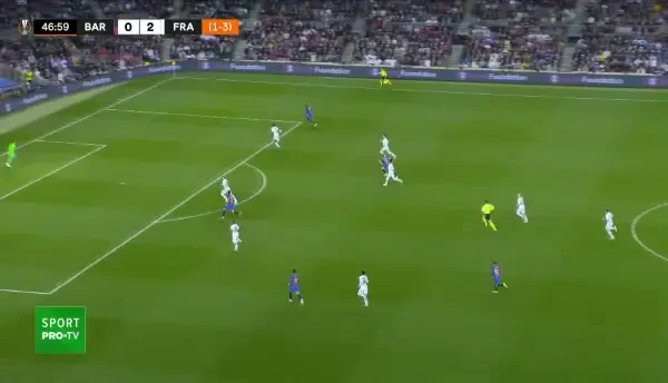 Barcelona - Frankfurt. Ocazie uriașă Aubameyang, minutul 48