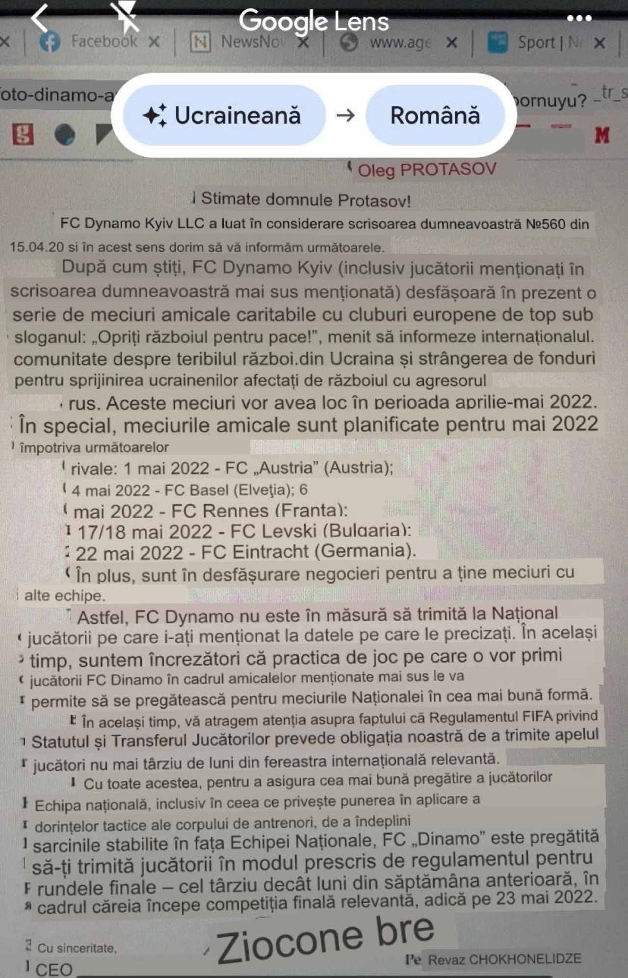 Dynamo Kyiv reacționează după ce presa ucraineană a scris că nu vrea să trimită jucători la națională_3