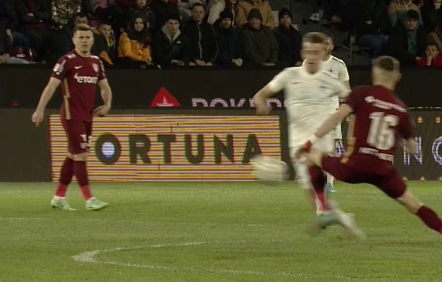 Intrare brutală a lui Mateo Susic în CFR Cluj - FCSB! Istvan Kovacs a scos direct cartonașul roșu_3