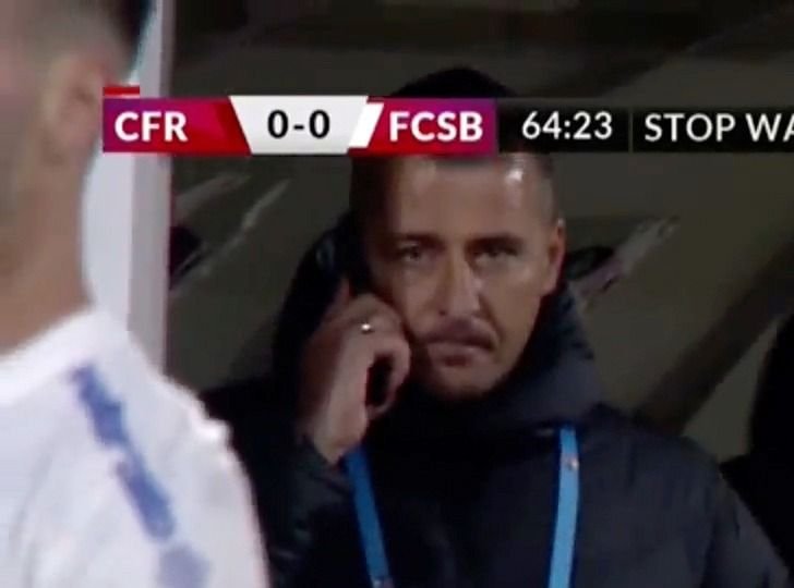 Patronul lui CFR Cluj a răbufnit și a sunat pe bancă la meciul cu FCSB: 