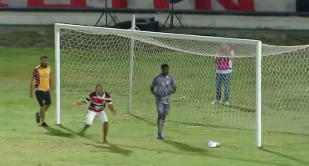 Suporterul care nu a mai suportat ce se întâmplă pe teren. A intrat în poartă și i-a arătat goalkeeper-ului cum se apără o minge_2