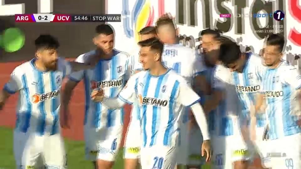 FC Argeș - Universitatea Craiova 0 - 4: Oltenii se apropie la un punct de FCSB și rămân în cursa pentru titlu _6