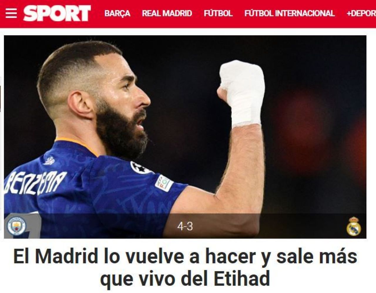 „Madridul trăiește!” / „Un mare spectacol!” Reacția presei internaționale după Manchester City - Real Madrid 4-3_7