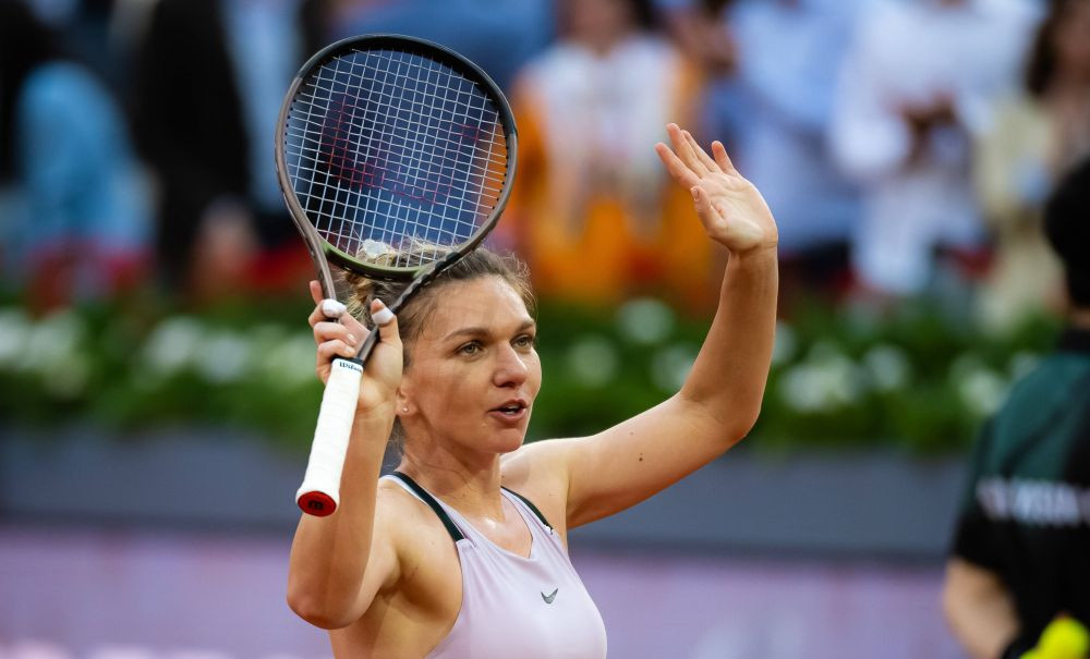 Simona Halep - Cori Gauff 6-4, 6-4. Simona Halep trece testul psihologic: revine de la 1-4 &icirc;n setul 2 și se califică &icirc;n sferturi la Madrid