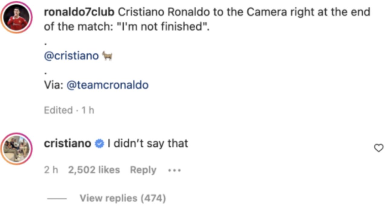 Reacția lui Cristiano Ronaldo după ce ar fi transmis fanilor lui Manchester United: