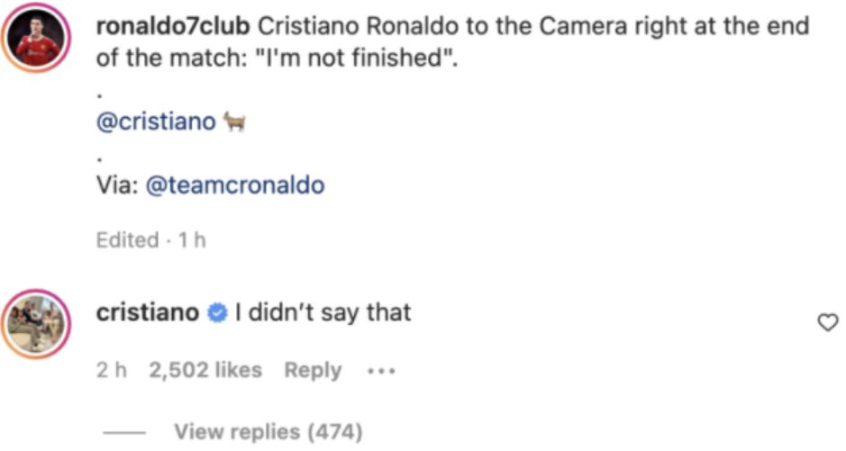 Reacția lui Cristiano Ronaldo după ce ar fi transmis fanilor lui Manchester United:
