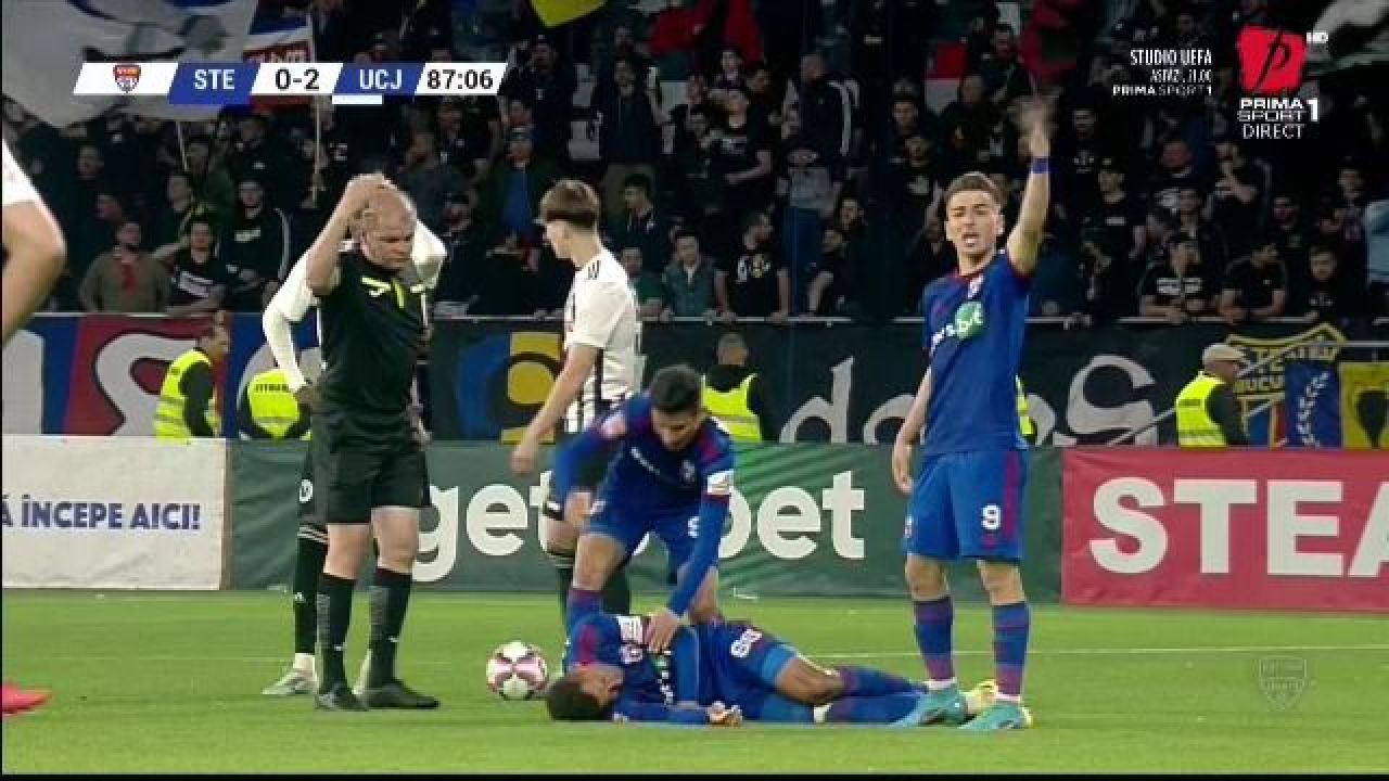 Momente de panică pe Ghencea, la CSA Steaua - U Cluj 0-2. Ambulanța a intrat pe teren_4
