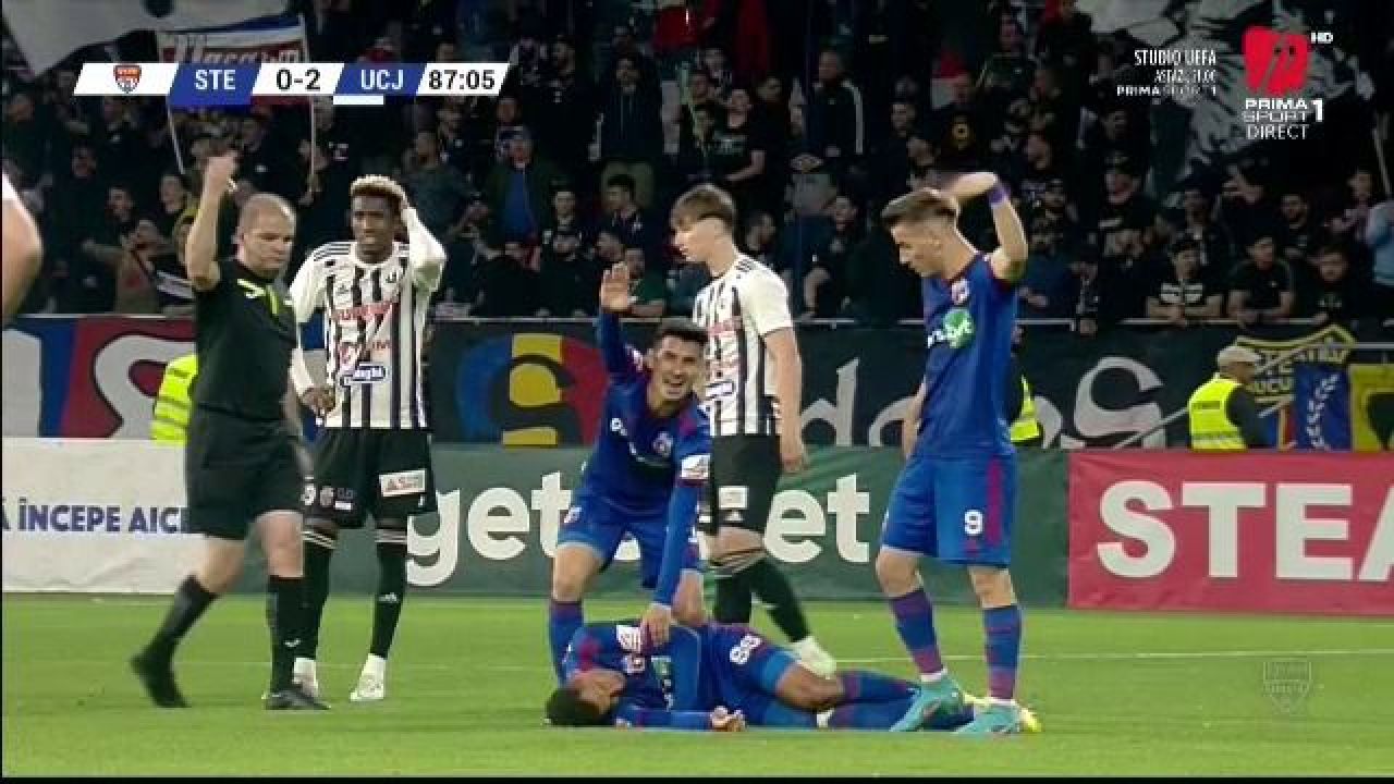 Momente de panică pe Ghencea, la CSA Steaua - U Cluj 0-2. Ambulanța a intrat pe teren_5