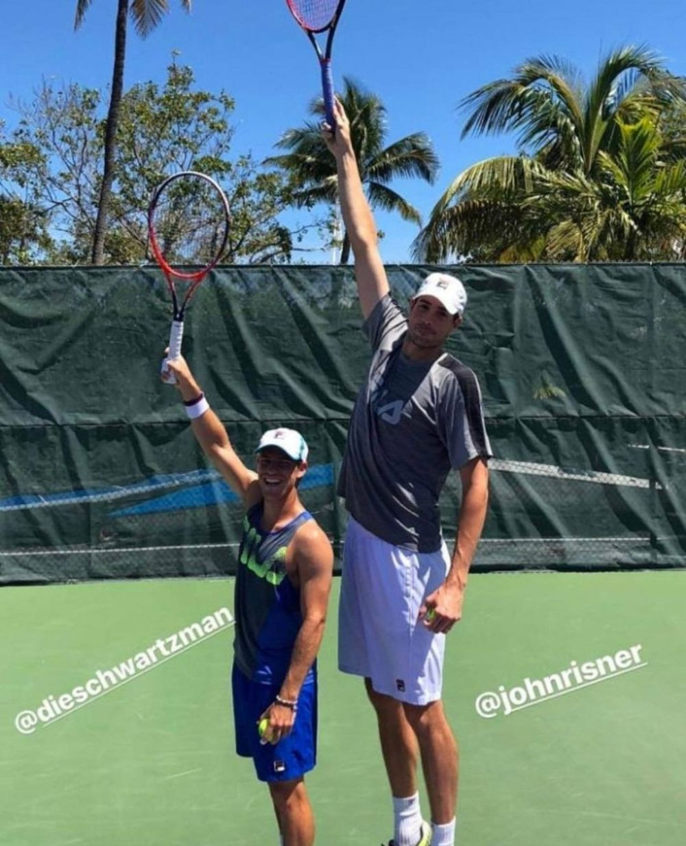 „David și Goliat”, dar în aceeași echipă: Diego Schwartzman și John Isner formează cea mai palpitantă echipă de dublu de la Roma_4