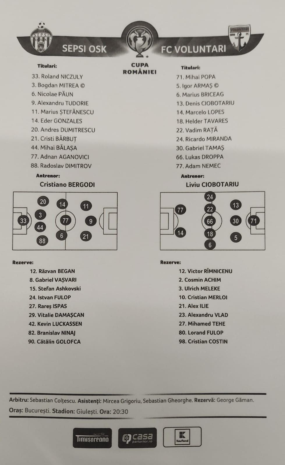 Sepsi OSK - FC Voluntari 2-1 | One Man Show Ștefănescu! Bergodi câștigă Cupa României și îi aduce lui Sepsi primul trofeu din istorie  _2