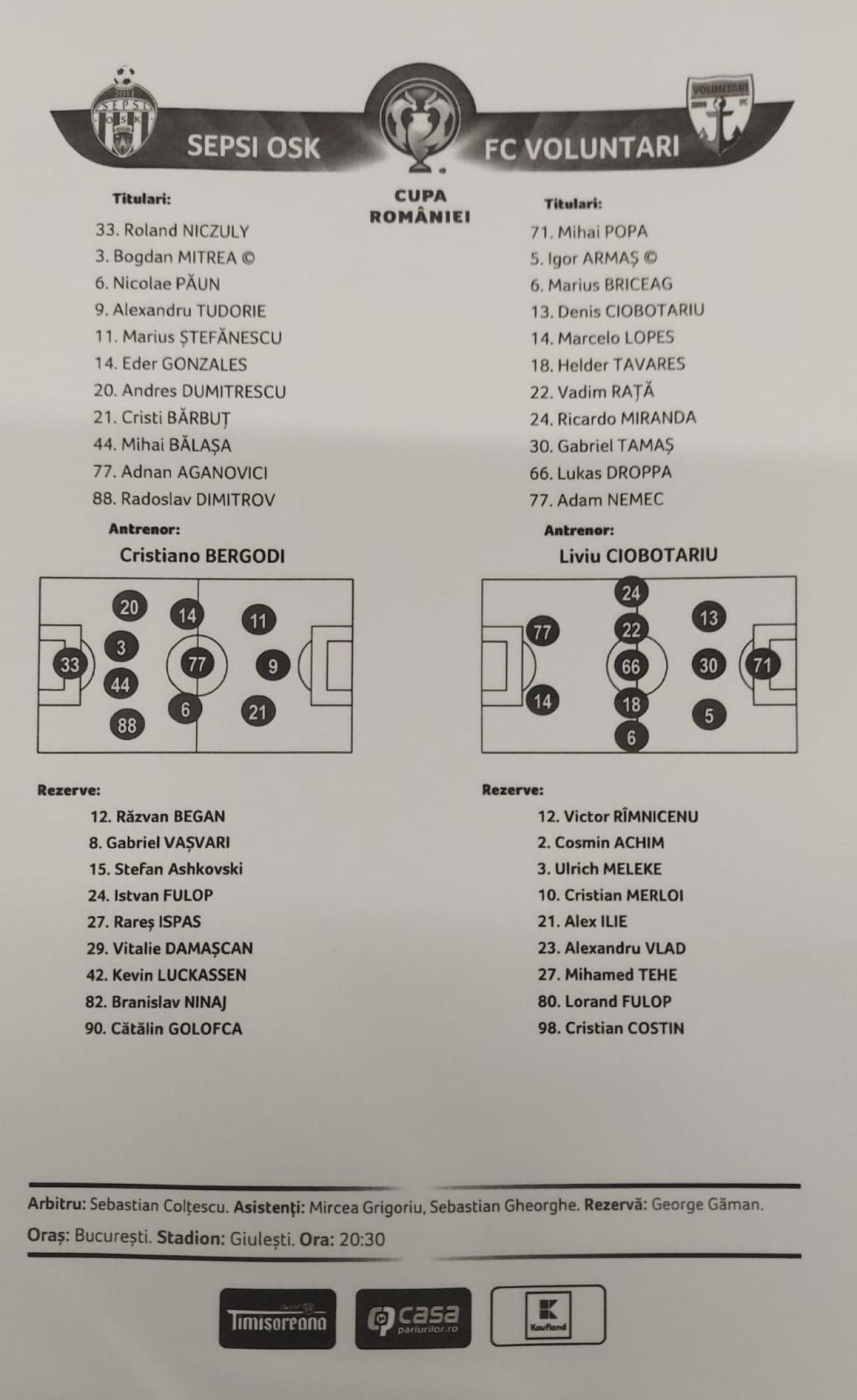 Sepsi OSK - FC Voluntari 2-1 | One Man Show Ștefănescu! Bergodi câștigă Cupa României și îi aduce lui Sepsi primul trofeu din istorie _2