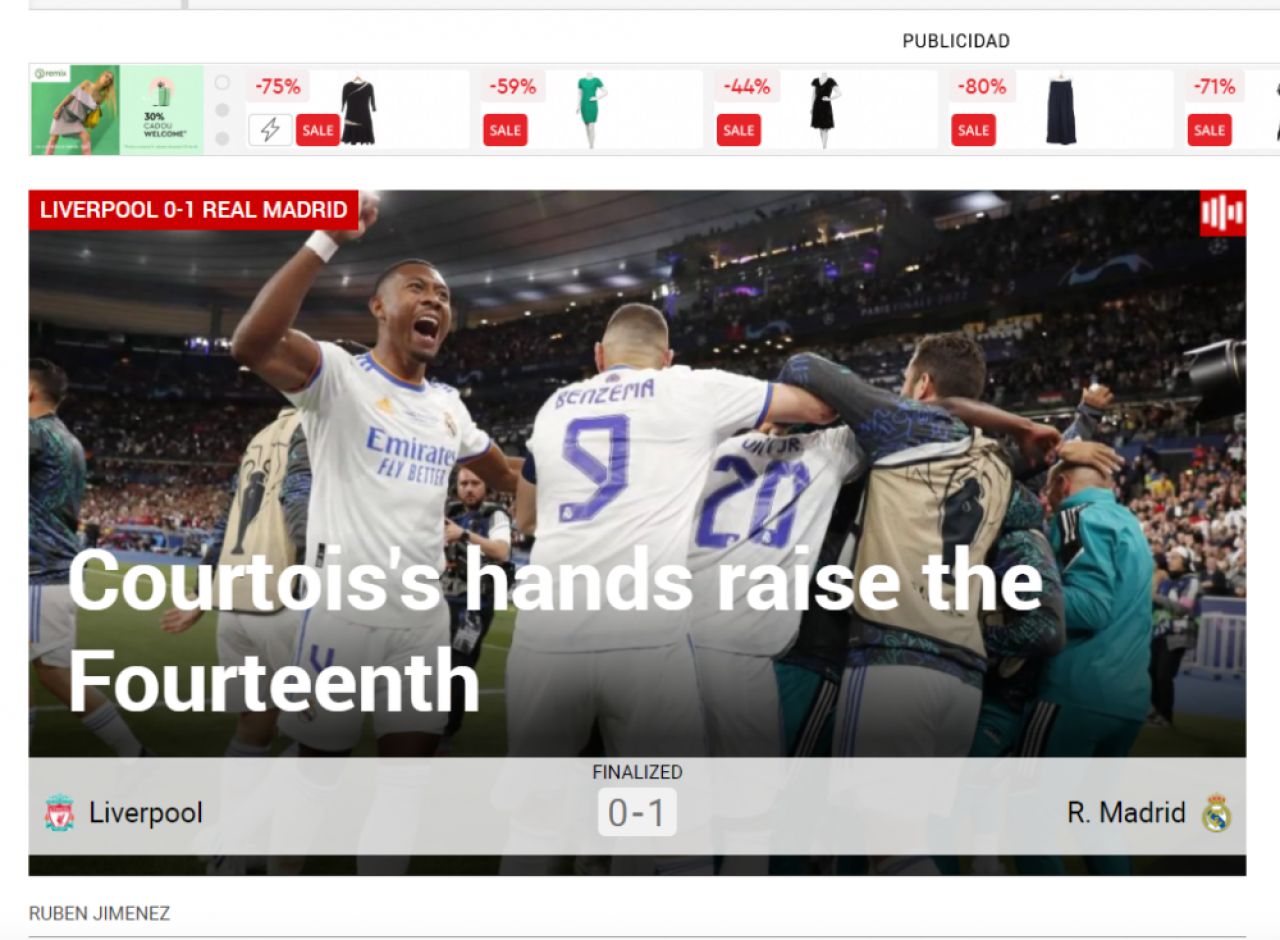 Presa internațională la picioarele lui Thibaut Courtois după succesul lui Real Madrid din finala Ligii. Ce au scris spaniolii_5
