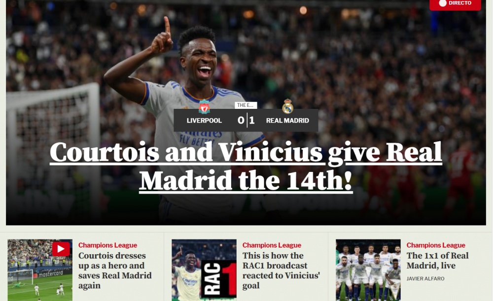 Presa internațională la picioarele lui Thibaut Courtois după succesul lui Real Madrid din finala Ligii. Ce au scris spaniolii_6