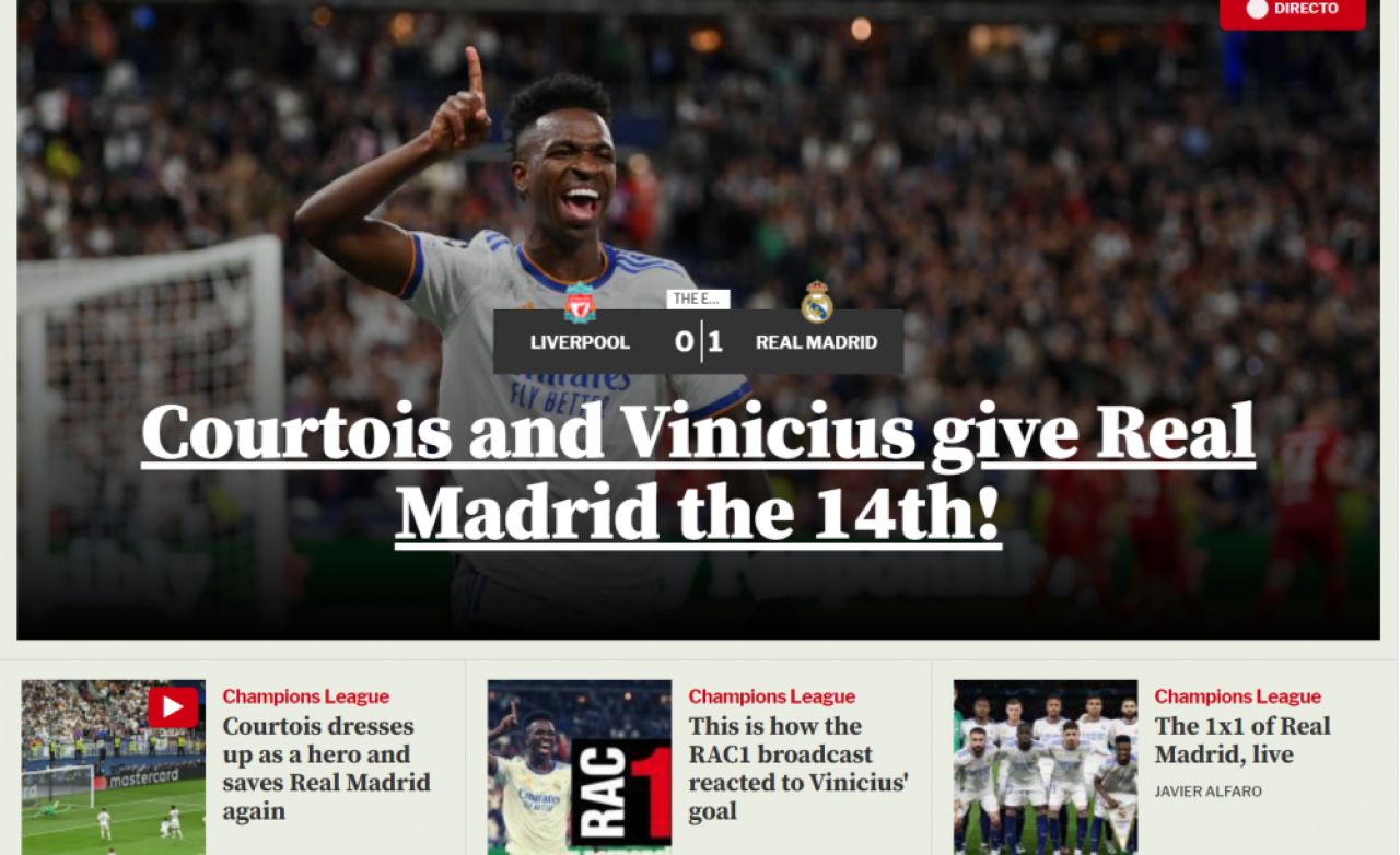 Presa internațională la picioarele lui Thibaut Courtois după succesul lui Real Madrid din finala Ligii. Ce au scris spaniolii_6