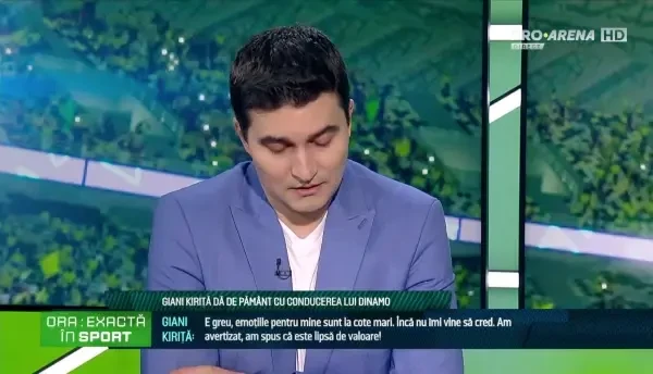 Lotul e zero! Trebuie să plece toți! . Giani Kiriță a pus la zid jucătorii lui Dinamo: Lui Steliano i-am spus că nu are ce căuta aici