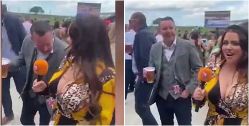 Jurnalistă, molestată de un bărbat în timp ce se afla în direct! A lovit-o peste fund și a început să râdă! Ce i-a spus femeia după ce s-au oprit camerele _22