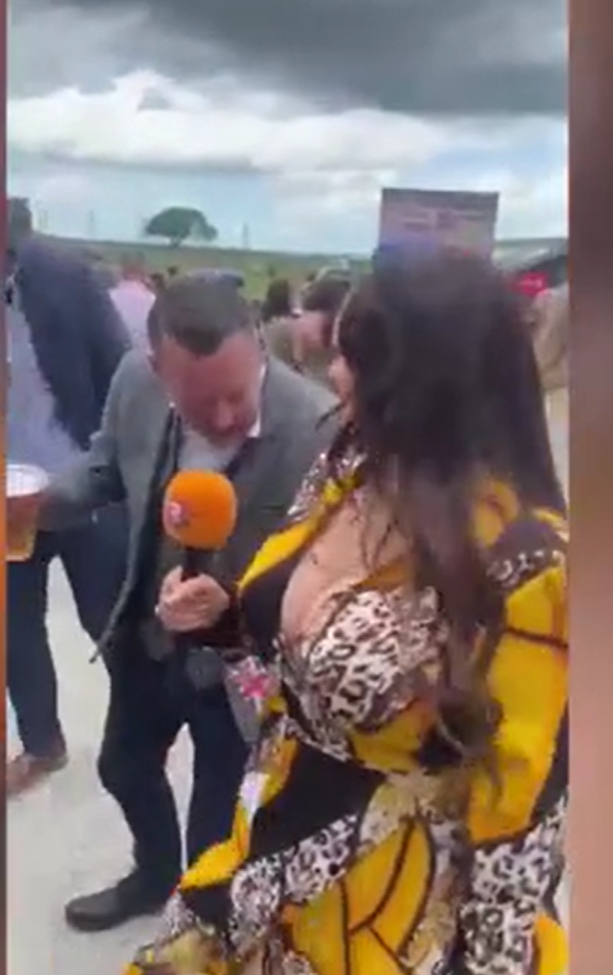Jurnalistă, molestată de un bărbat în timp ce se afla în direct! A lovit-o peste fund și a început să râdă! Ce i-a spus femeia după ce s-au oprit camerele _23