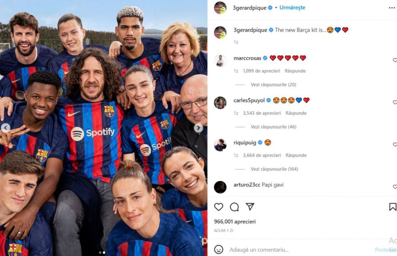 Ce a făcut Piqué pe Instagram, după ce a fost acuzat că a înșelat-o pe Shakira cu mama unui coleg de la Barcelona _9